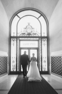 sf city hall wedding exit through doors