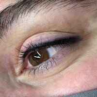 Before and after eyeliner