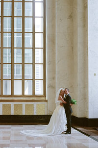 Editorial wedding photography at NOBU Hotel Chicago showcases Lauren Alatriste's sophisticated approach to luxury wedding preparation, featuring fashion forward styling with magazine-worthy imagery combining editorial aesthetics with authentic emotion.