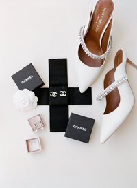 Bridal shoes for a San Francisco wedding at the Fairmont Hotel