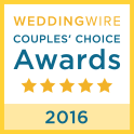 Wedding Wire couple's choice awards 2016 badge