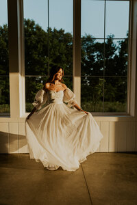 Whimsical, simple, elegant Vera Wang Wedding dress