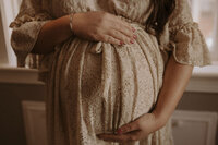 Maternity photoshoot. Venue: Maison Charlottesville. Photography by Amy Mitchell.
