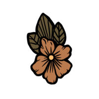 An orange flower design