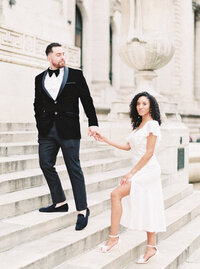 Elegant Engagement Photos for Black New York Couple