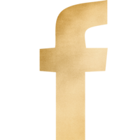Gold Gradient Facebook Icon