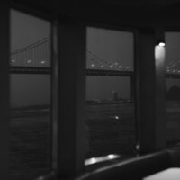 wedding boat reception evening window view in san francisco