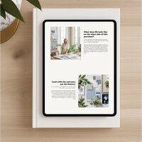 Tablet mockup — right template — "customizable Showit website template shown on tablet for creative business owners"