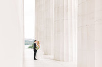 Wedding Portraits at the Lincoln Memorial in Washington DC