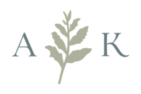 Icon with fern illustration and initial AK