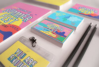 Summerfest branding applied to posters, signage, and event collateral