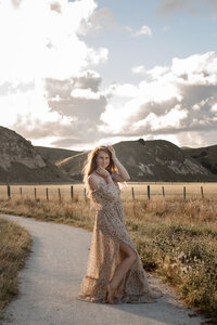 Woman posing on photoshoot in Hawkes Bay New Zealand on Photoshoot