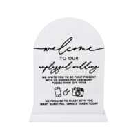 SHELLY White Acrylic Unplugged Sign