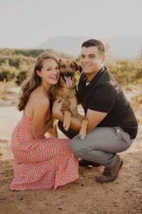 Colorado Engagement Photo with a Dog