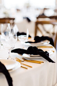 Luxury table setting for Smoky Mountain Wedding