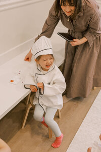Little girl smiling during her toddler class in Mountain View CA