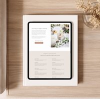 Tablet mockup — wedding stationery template — "Showit website template for wedding stationery designers displayed on tablet"