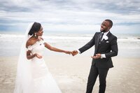 African-American couple on the beach