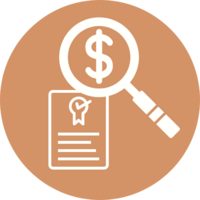 an icon showing a document and a magnifying glass with a dollar sign which depicts week 6 of lindsay lovell's week 6 of real estate investing course about sourcing and underwriting deals