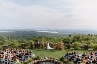 Full Wedding View at Castle in the Clouds in Moltonbourough, NH
