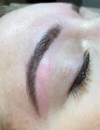 Before and after microblading
