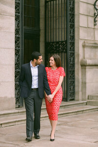 Boston Public Library Engagement photos. Deborah Zoe Photography. Boston Wedding Photographer.