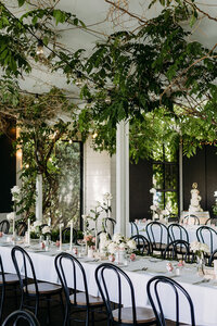 Wedding reception styling at Brindabella Hills Winery