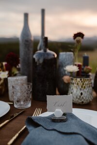 Rebekah Brontë Designs - Rocky Mountain Wedding & Elopement Designer - High-End Wedding Design & Management in Alberta & BC - Barrier Lake Elopement Design, photo by Nora Hanako Photography