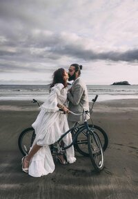 beach biking - elopement activity ideas
