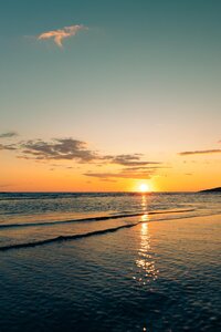 Sunset over the ocean.