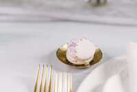 Luxury painted macaron wedding favours | MonAnnie
