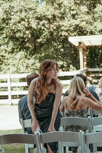 Bride and groom during barn wedding ceremony at Mason Farms in North Georgia, shot by Crimson Conure Photography based in Denver, Colorado and Kennesaw, Georgia