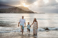 Sunset Splash Session Hanalei Bay Kauai Family Photographer-24