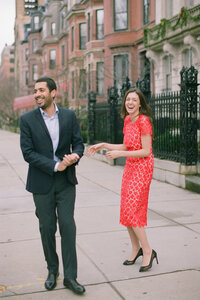 Boston Public Library Engagement photos. Deborah Zoe Photography. Boston Wedding Photographer.