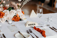Rustic wedding reception table decor