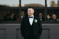 Candid reception moment, The Abbott Kansas City wedding — Elizabeth West Photography
