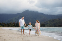 Sunset Splash Session Hanalei Bay Kauai Family Photographer-2