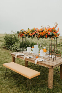 Rebekah Brontë Designs - Designing Meaningful, High-End, One-of-a-kind Weddings Across Alberta & BC, Summer Wedding at The Gathered, Photo by Rebecca Frank Co Photography
