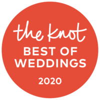 The Knot Best of Weddings 2020 Pick red badge.