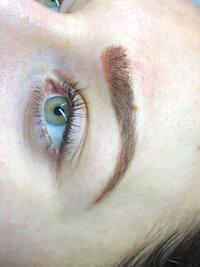 Before and after microblading