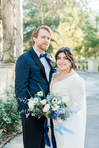 Bride & groom at Popp Fountain City Park New Orleans