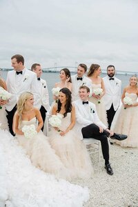 bridal party photos newport rhode island