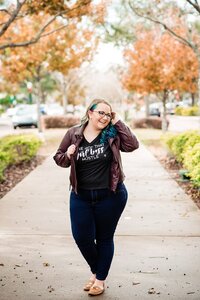 Mahlia in Winter Garden during the autumn trees