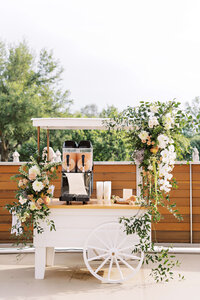 drink cart for spring wedding