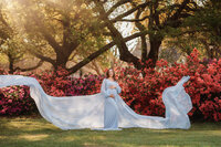 Maternity Photos in Charleston, SC -- Expectant mother poses for Maternity Portraits at Hampton Park in downtown Charleston, SC.