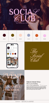 brand identity design for networking group by August Ave House