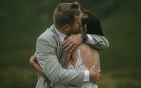 Romantic moment of a couple sharing a kiss, capturing love and intimacy in a beautiful setting, showcasing a tender connection between two people