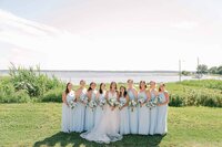Harbor Lights Wedding by Water bridal party