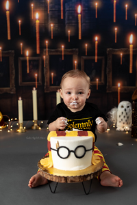 Baby Eating Harry Potter Cake