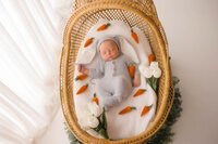 Newborn Pictures in Charleston - Infant posed for Newborn Pictures during Newborn Photoshoot at Holy City Babies Newborn Photography Studio in Charleston, SC.